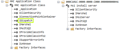 図5：MMC20.ApplicationとMsiインストールサーバーの比較